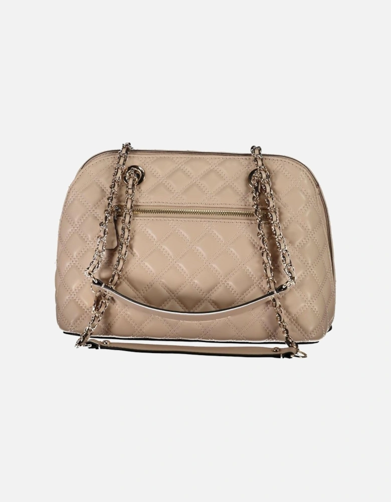 Giully Bag with Dual Chain Handles and Zip Closure Women - Beige