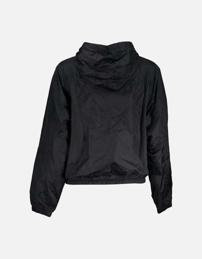 Waterproof Long Sleeve Sports Jacket with Hood and Zip Women - Black