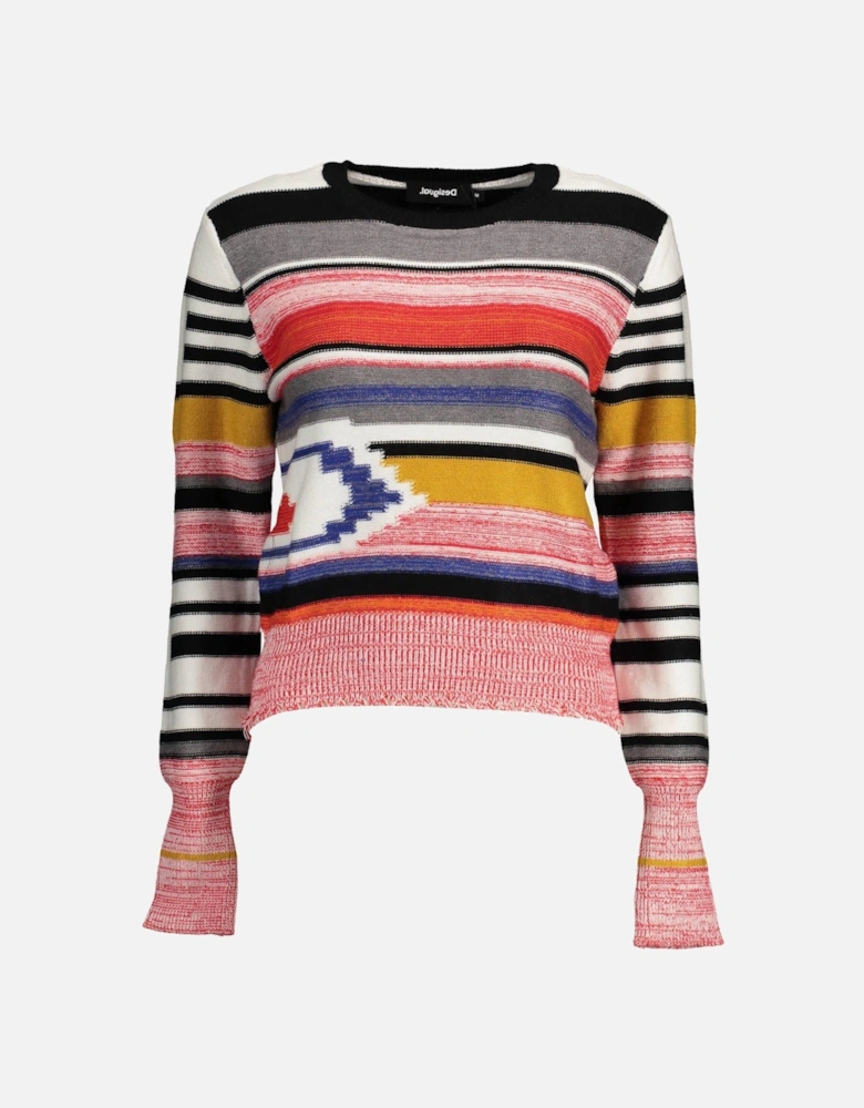Contrasting Logo Long-Sleeve Shirt Women - Red Sweaters