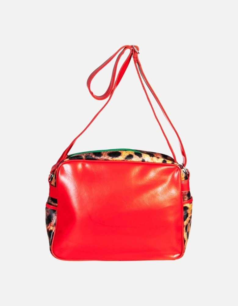 Printed Shoulder Bag with Multiple Pockets Women - Red Handbags