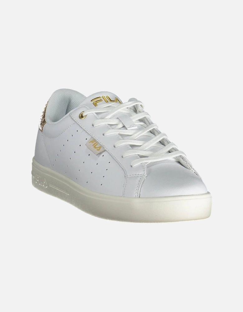 Laced Sports Shoe with Contrasting Details and Logo Women - White