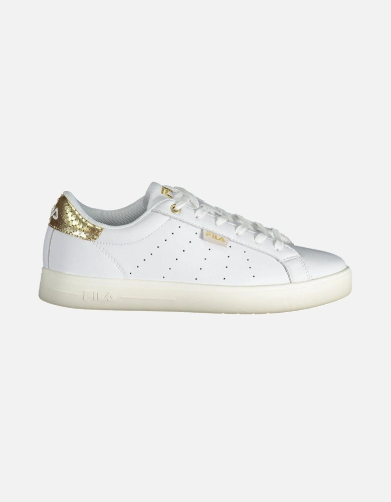 Laced Sports Shoe with Contrasting Details and Logo Women - White