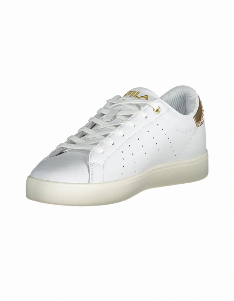 Laced Sports Shoe with Contrasting Details and Logo Women - White