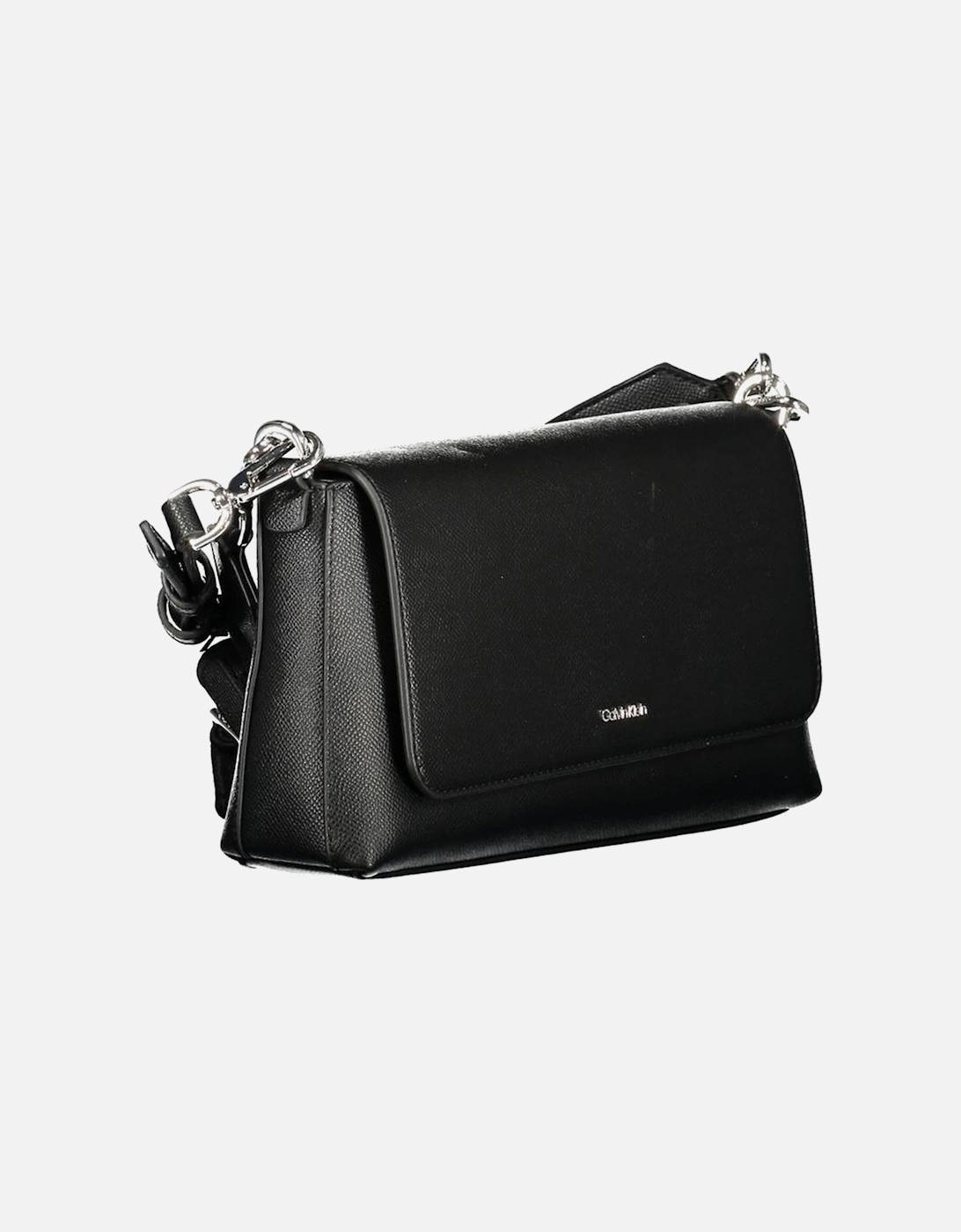 Sleek Polyethylene Handbag with Adjustable Strap Women - Black