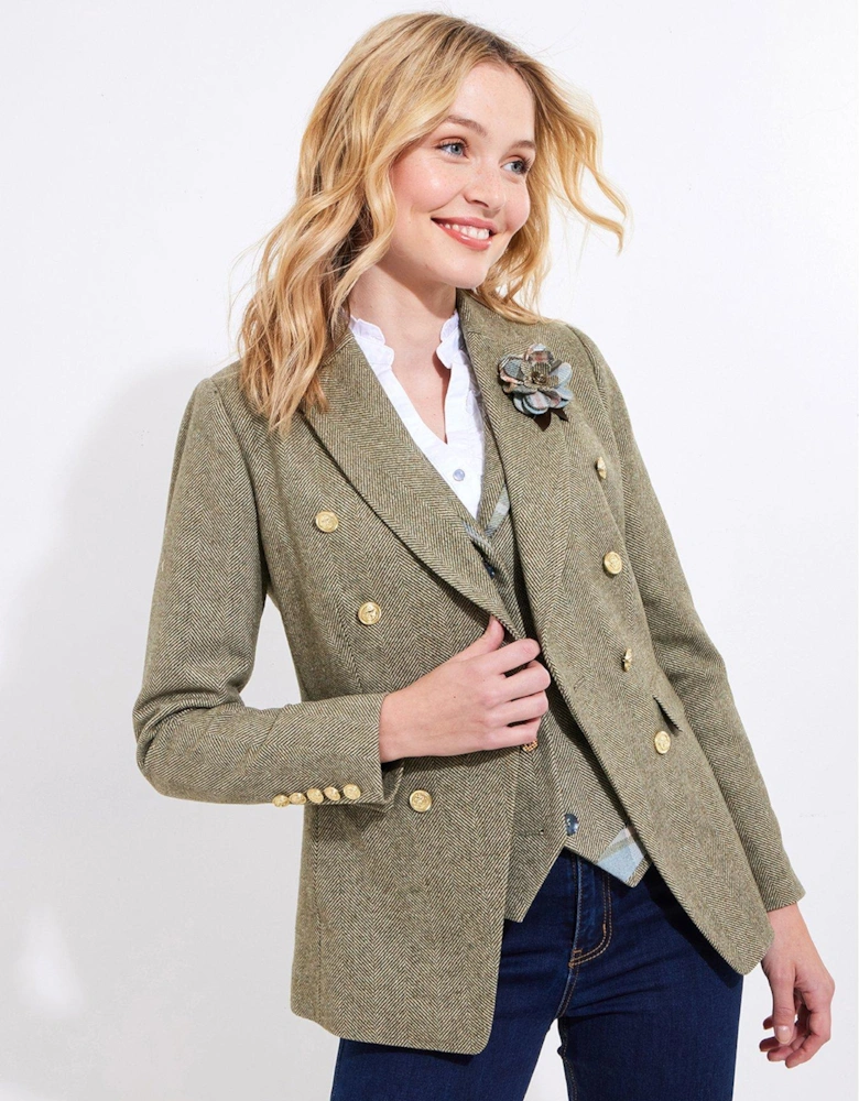 Heritage Tweed Blazer - Green