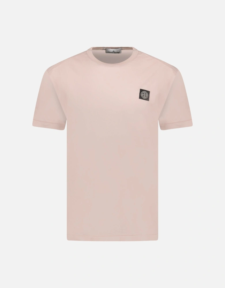 Compass Logo Patch Cotton T-Shirt Antique Rose