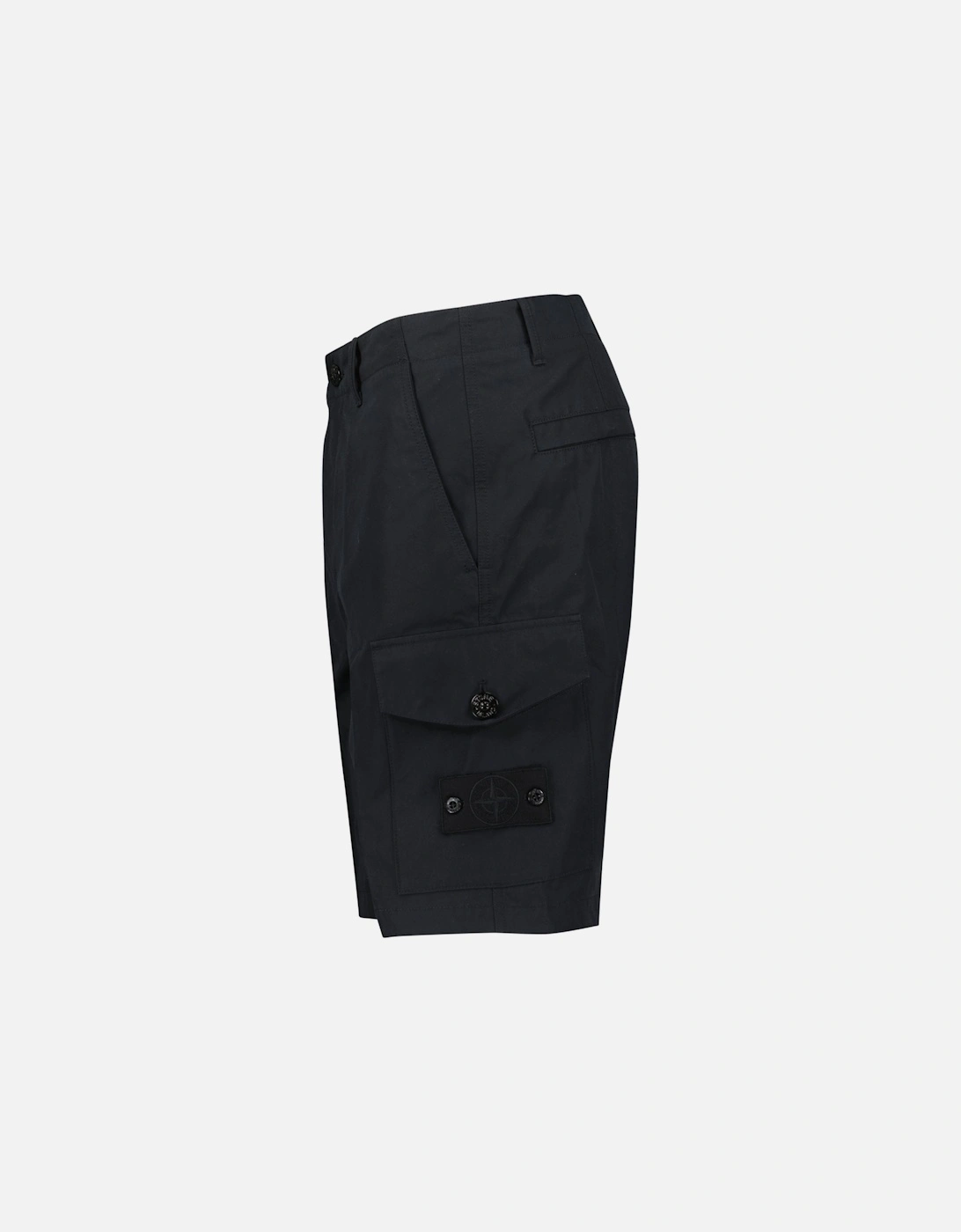 Ghost Weatherproof Cotton Canvas Cargo Bermuda Shorts in Black