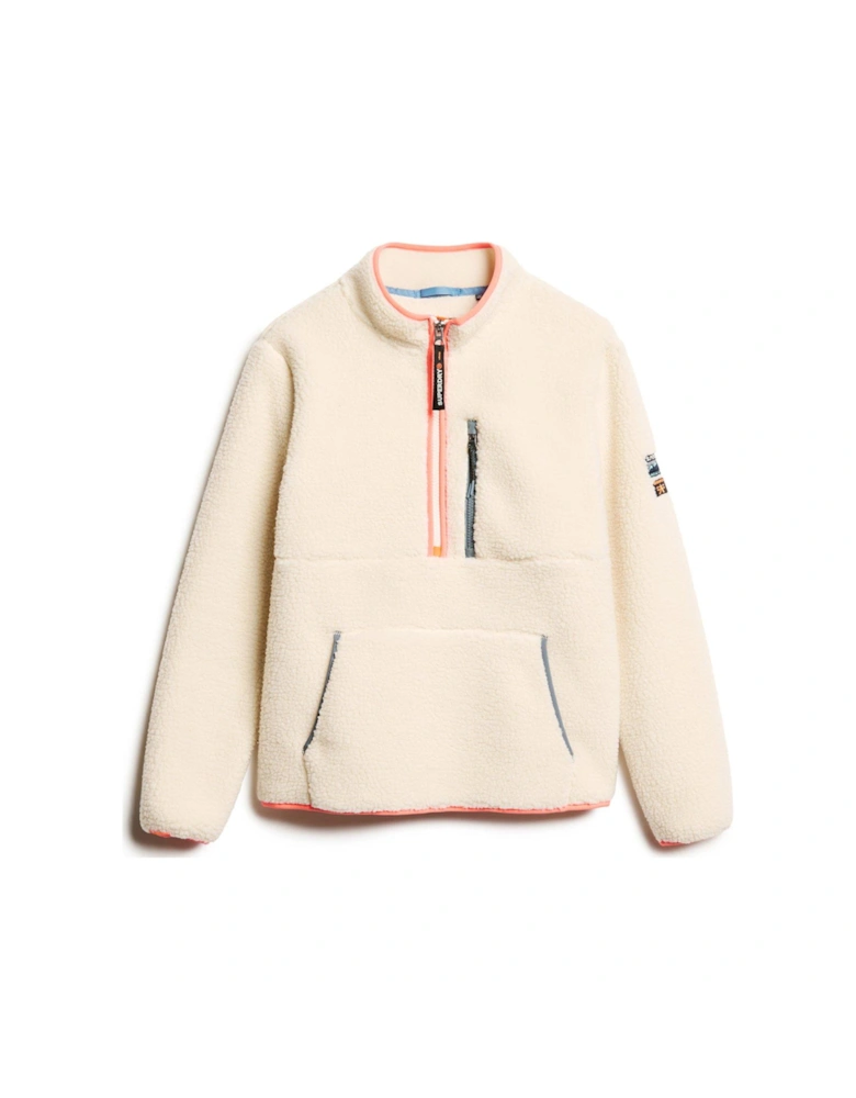 Outdoor Half Zip Fleece - Beige