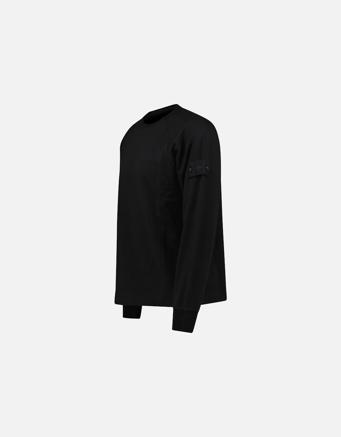 Ghost Badge Crewneck Sweatshirt Black