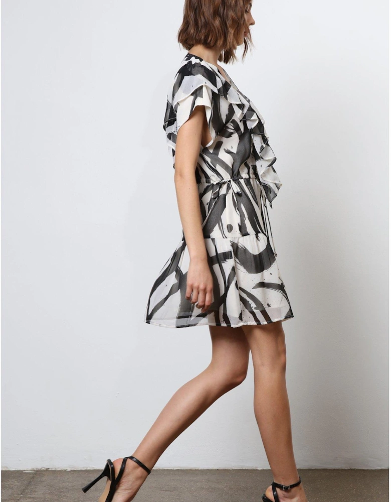 Tiered Mini Dress - White