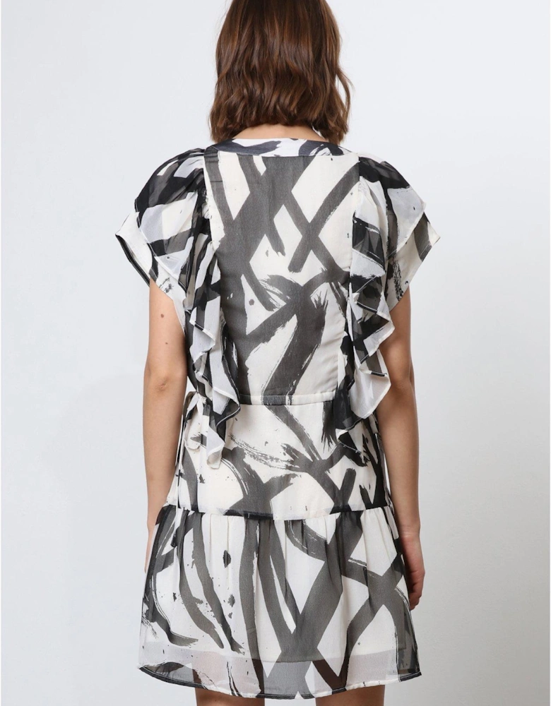 Tiered Mini Dress - White