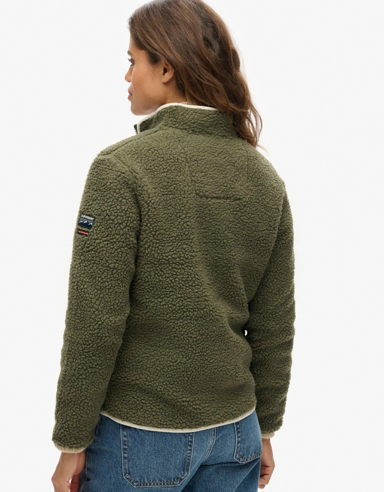 Outdoor Full Zip Fleece - Olive - Green