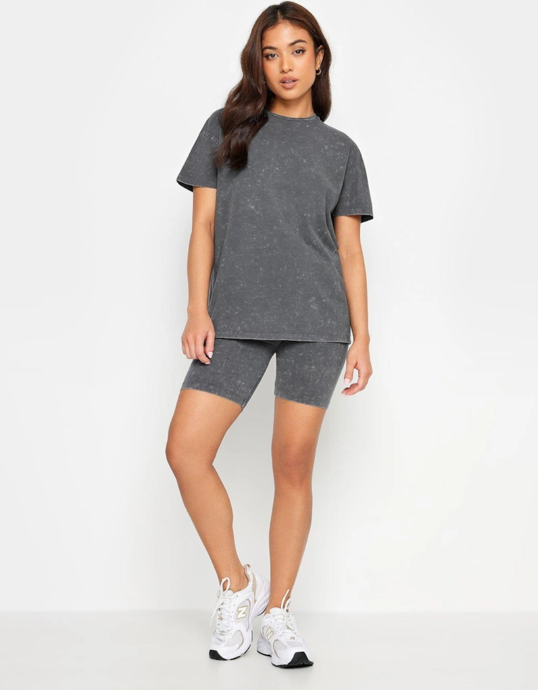 Petite Acid Wash T Shirt