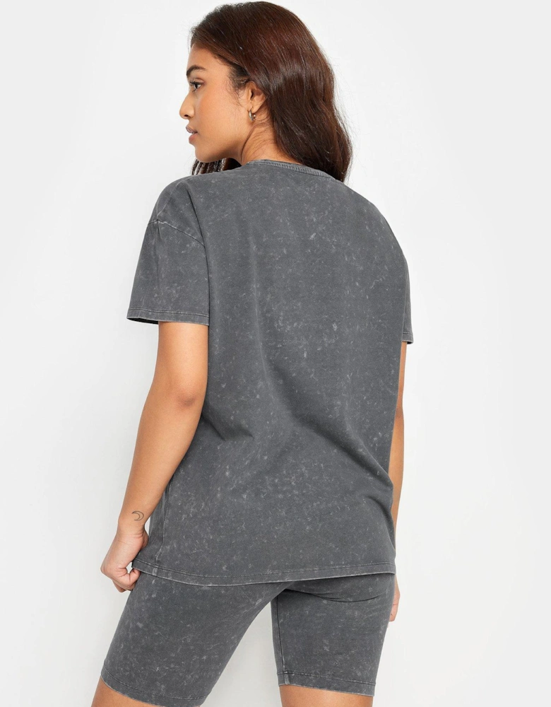 Petite Acid Wash T Shirt