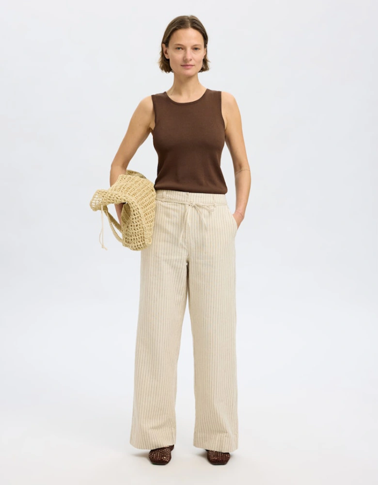 Femme Moon Sleeveless Knit Top Chestnut