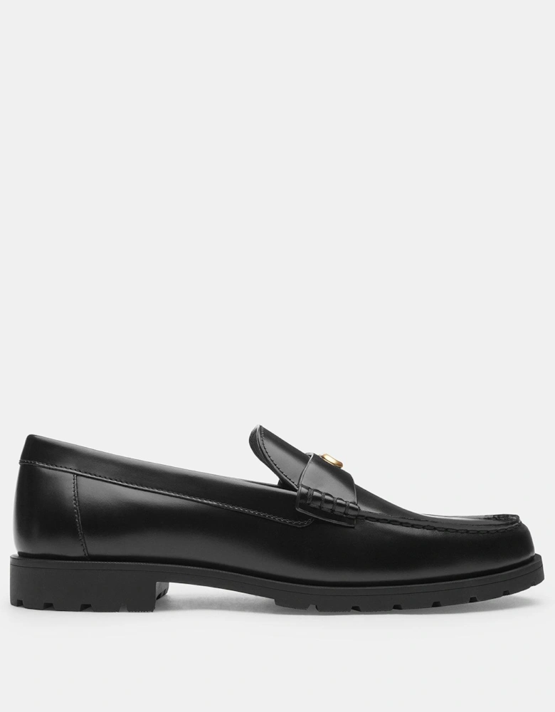 Jocelyn Leather Loafers - Black