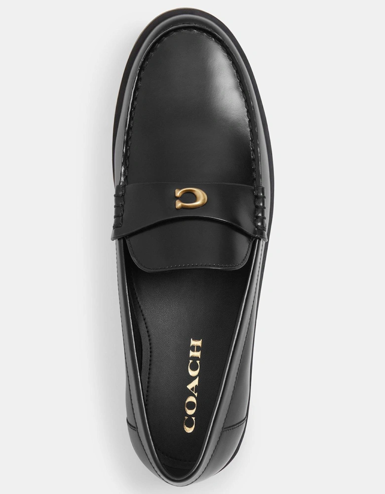 Jocelyn Leather Loafers - Black