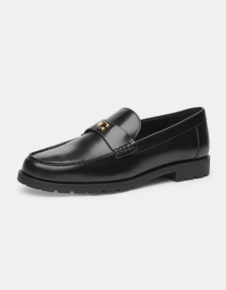 Jocelyn Leather Loafers - Black