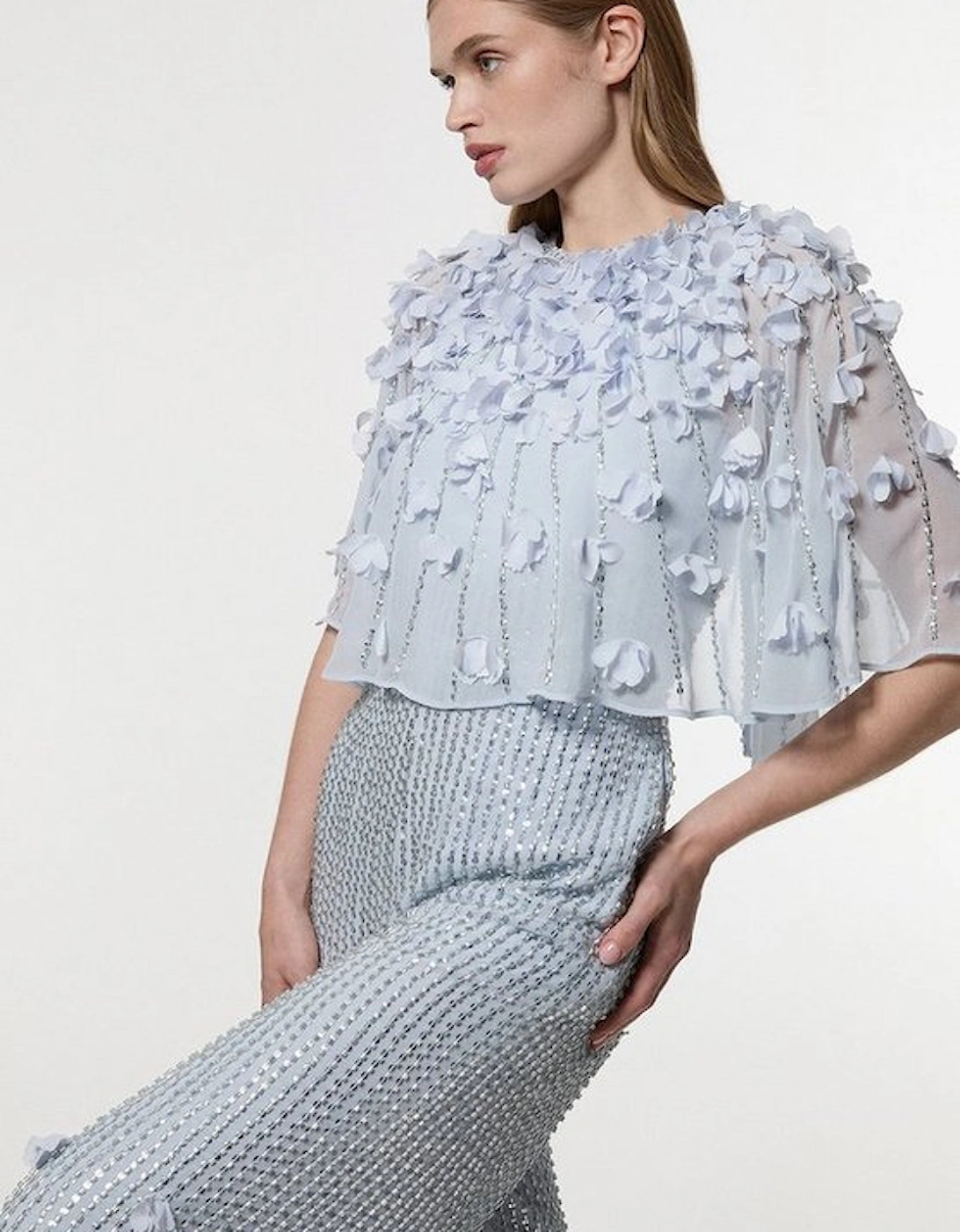 Crystal Applique Angel Sleeve Woven Jumpsuit, 5 of 4