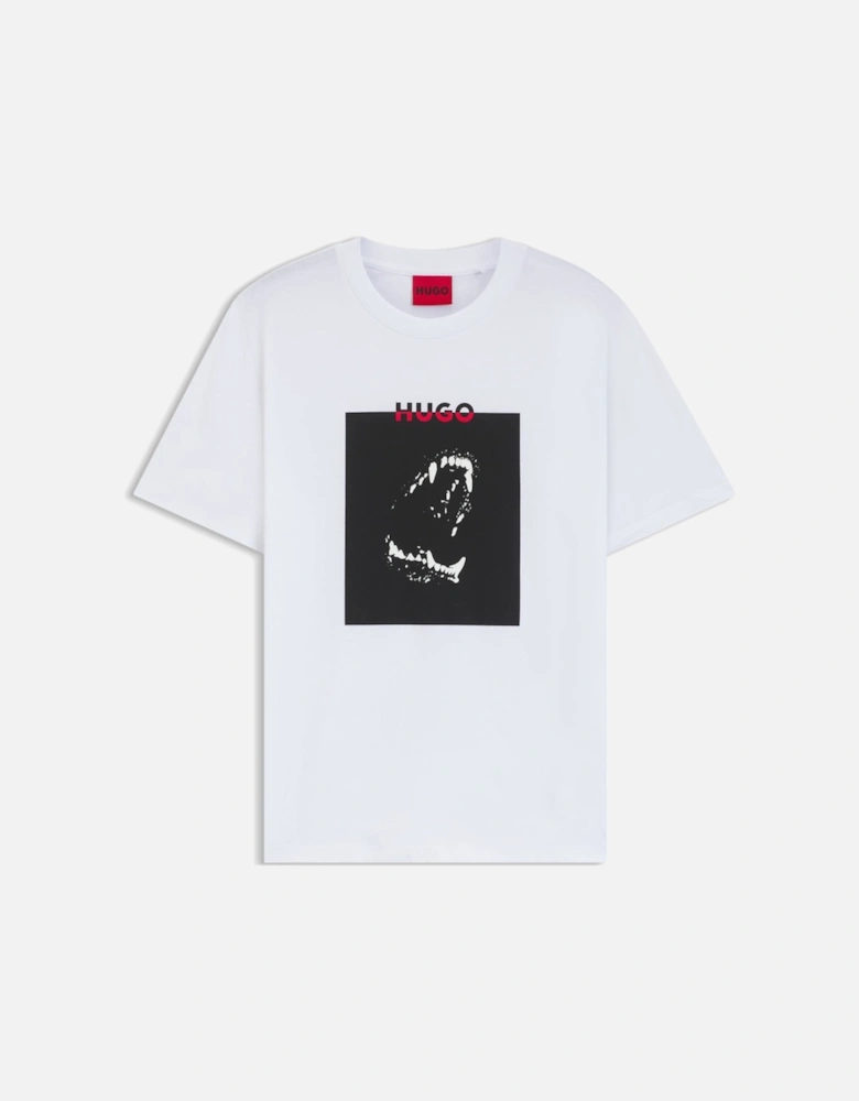 Dobero Dobermann print T-Shirt, White