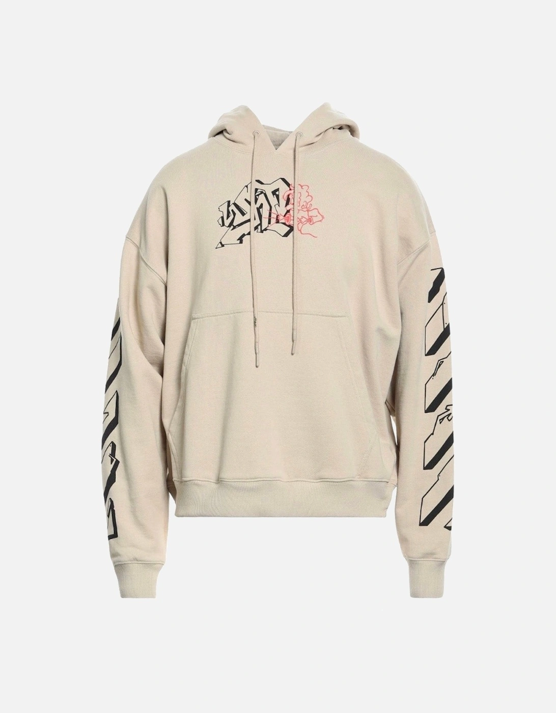Graffiti Outline Hoodie in Dark Sand, 3 of 2