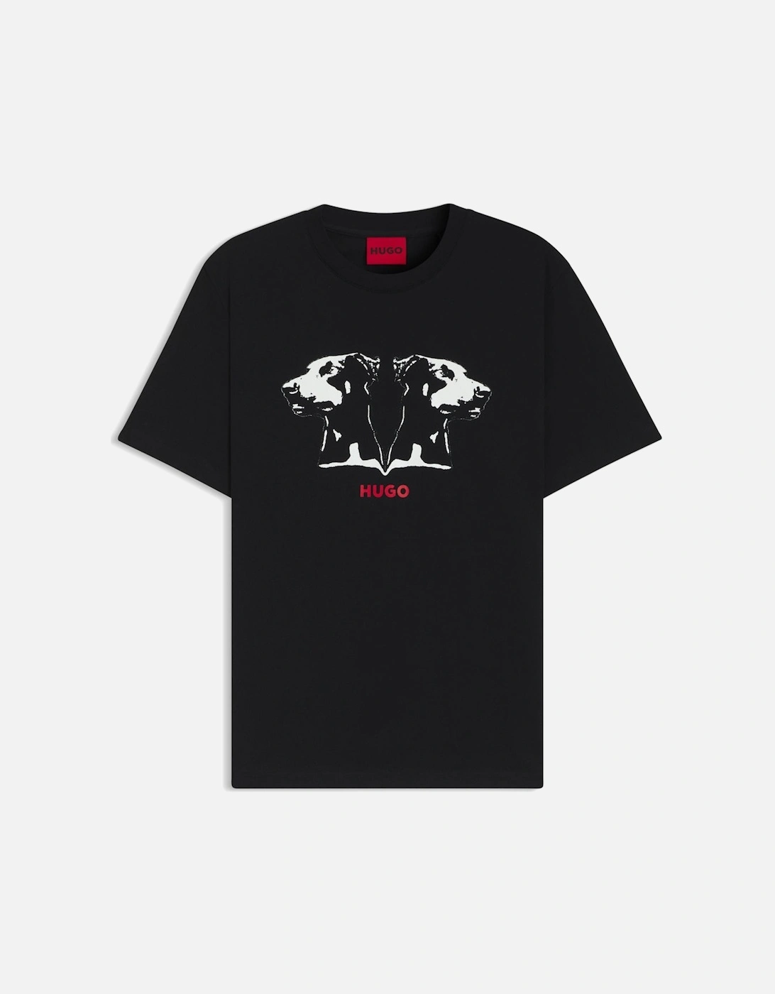 Dobero Dobermann Print T-Shirt, Black, 2 of 1