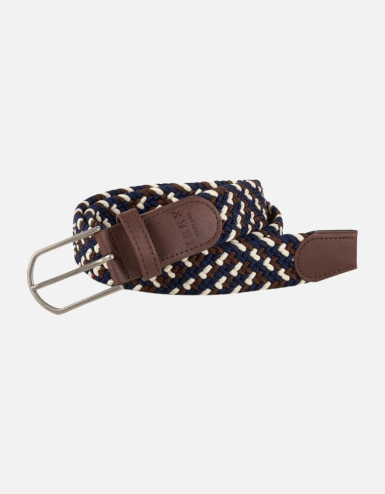 IBEX Repreve Eco Friendly Stretch Belt 9485 - Beige/Navy/Brown
