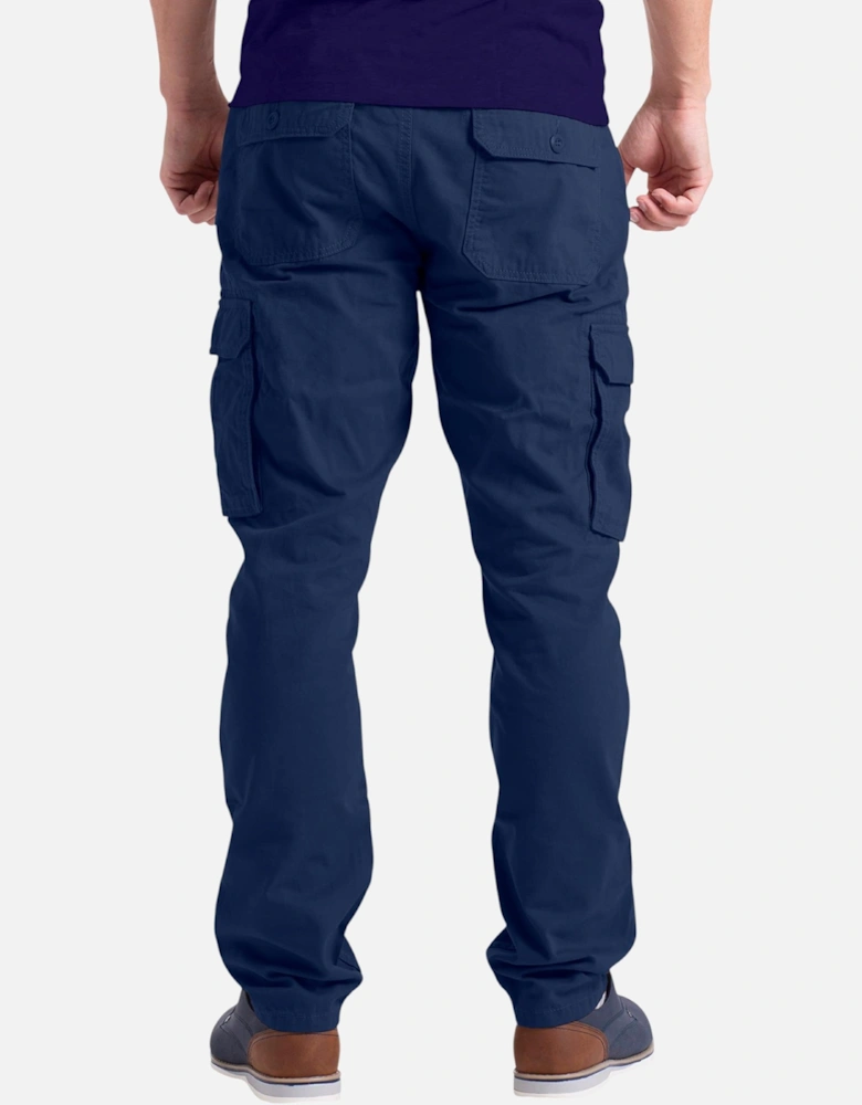 Mens Cargo Combat Pants Work Trousers Regular Straight Fit Cotton Outwear Bottom