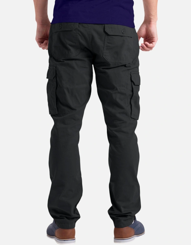 Mens Cargo Combat Pants Work Trousers Regular Straight Fit Cotton Outwear Bottom