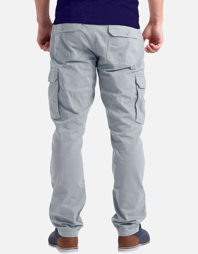 Mens Cargo Combat Pants Work Trousers Regular Straight Fit Cotton Outwear Bottom