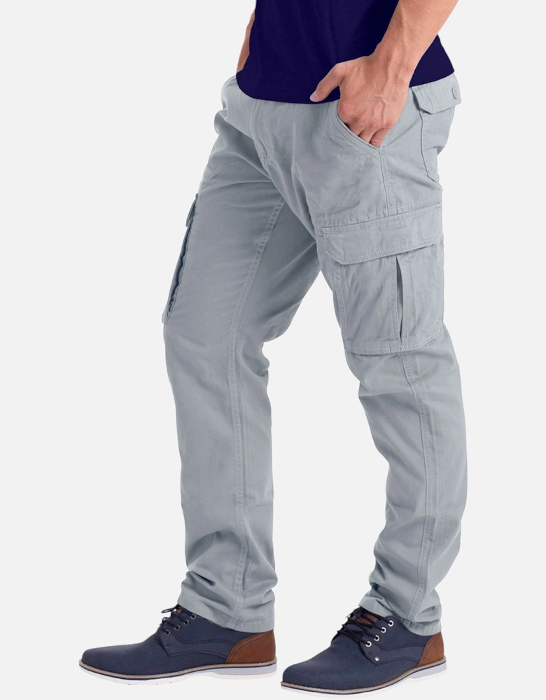 Mens Cargo Combat Pants Work Trousers Regular Straight Fit Cotton Outwear Bottom