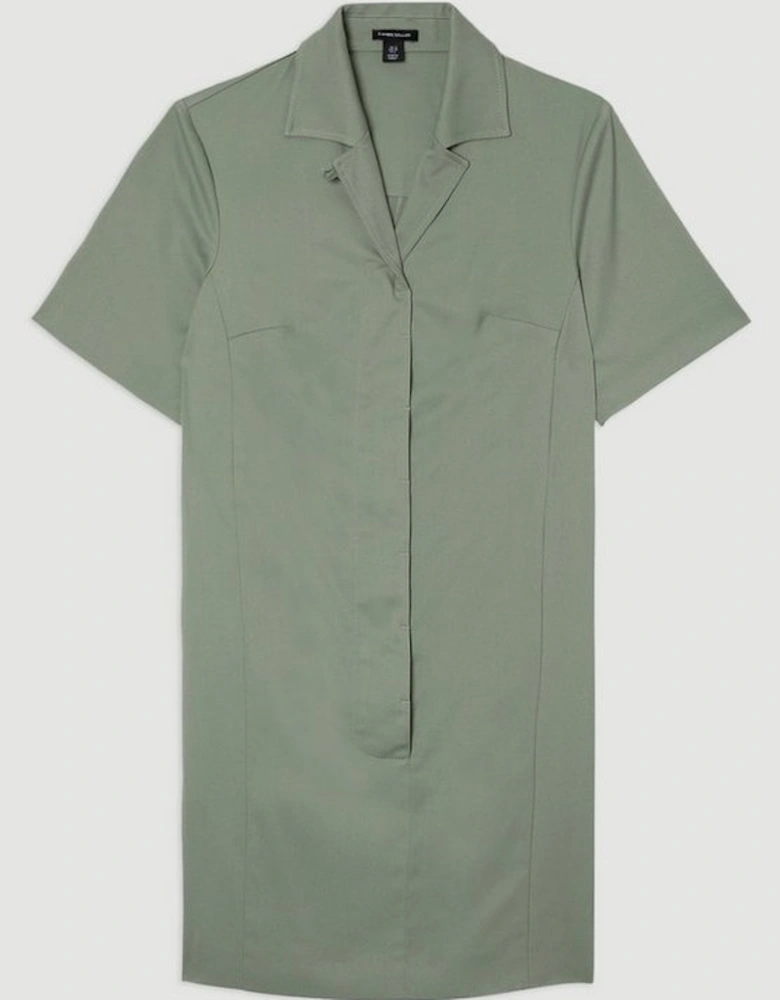Soft Structured Tailored Shirt Mini Dress
