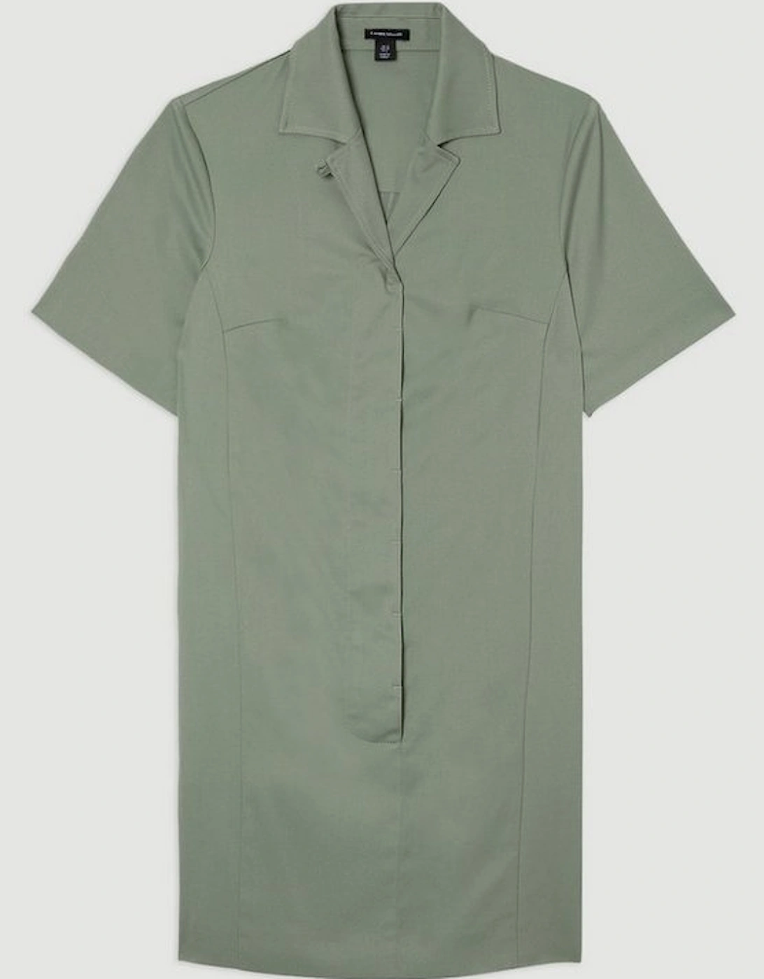 Soft Structured Tailored Shirt Mini Dress