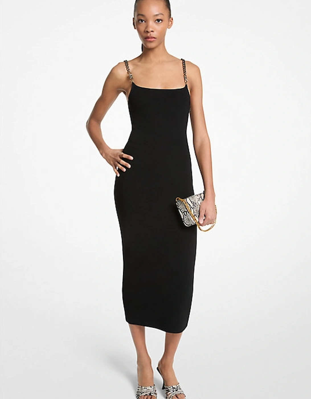 Embellished Viscose Blend Midi Dress, 2 of 1