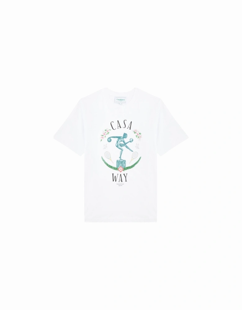 Men Statue T-Shirt En Marbre Printed Short Sleeve Crew Neck Summer