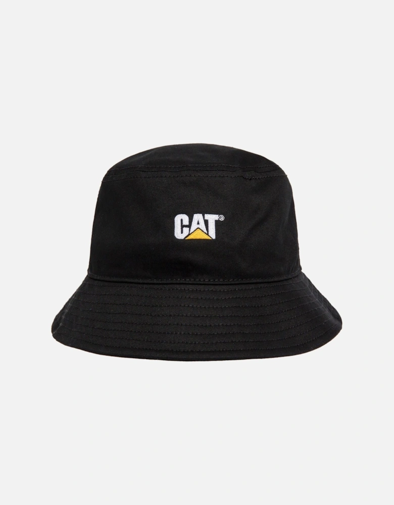 Cotton Unisex Adults Black Bucket Hat