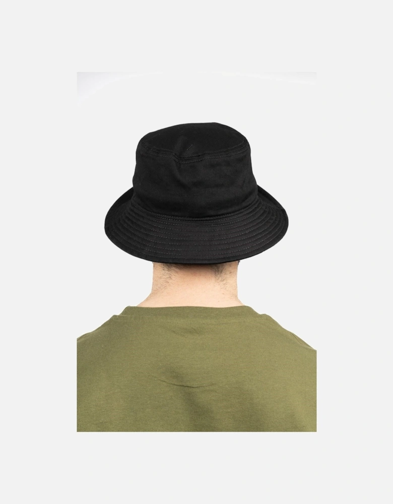 Cotton Unisex Adults Black Bucket Hat