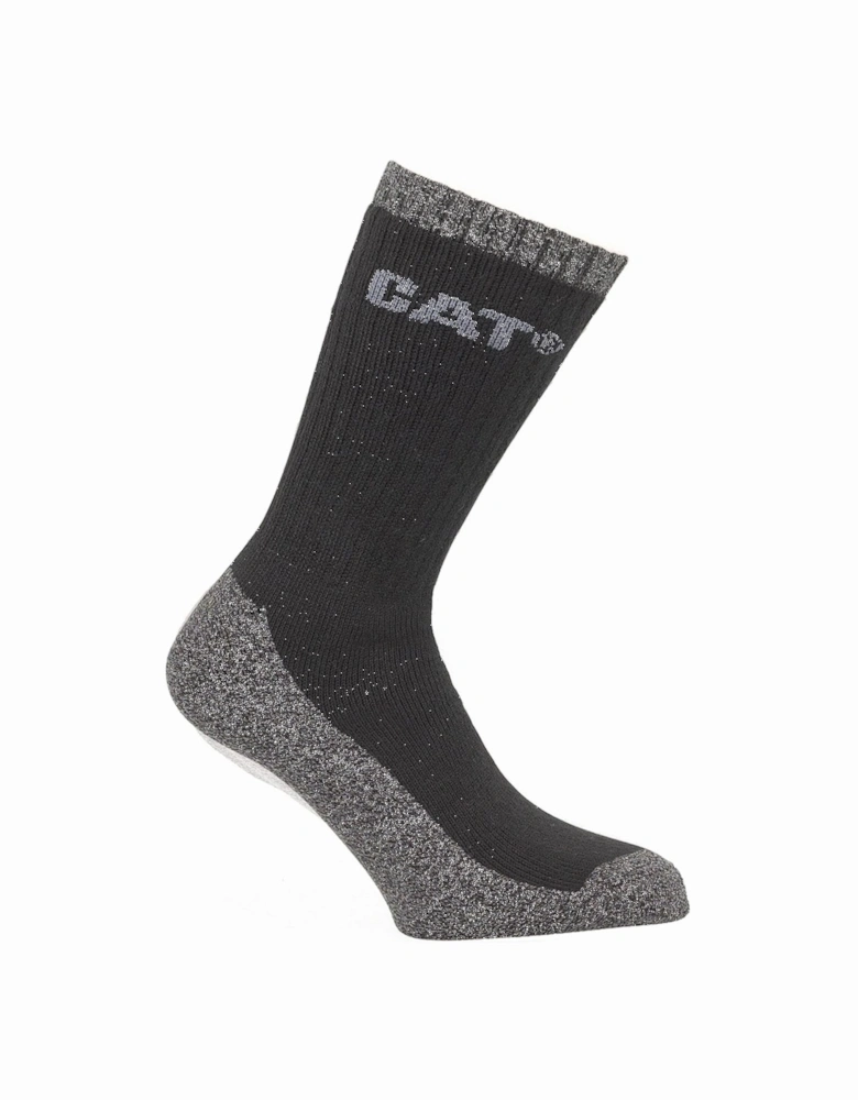 CAT Thermo Cotton Unisex Adults Black Socks - Calf