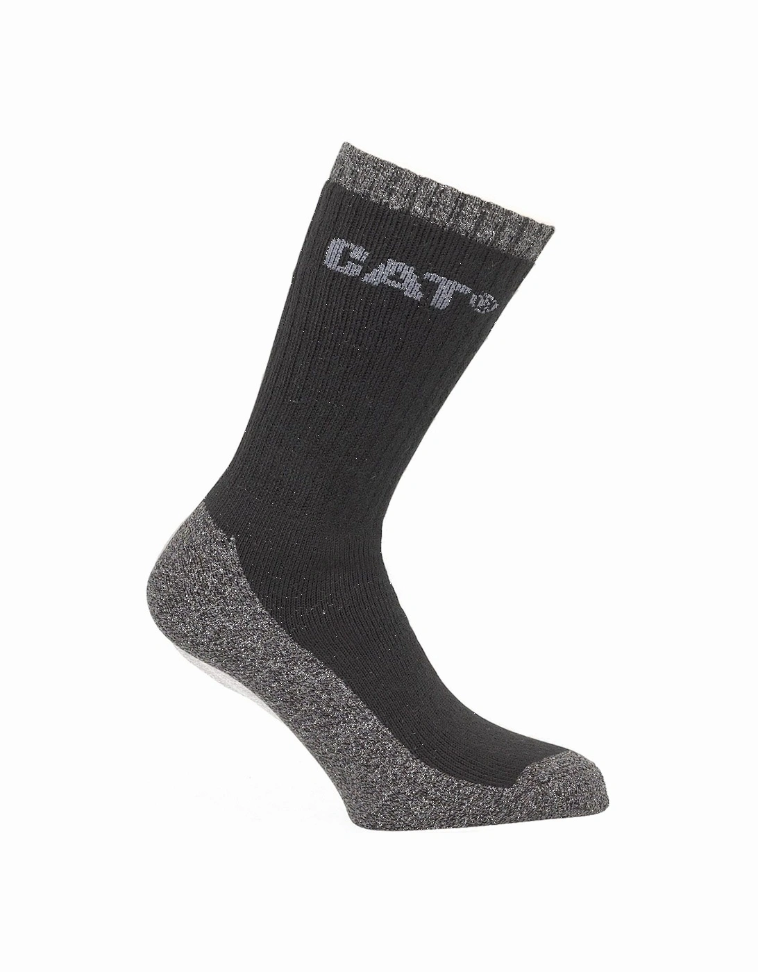 CAT Thermo Cotton Unisex Adults Black Socks - Calf, 2 of 1
