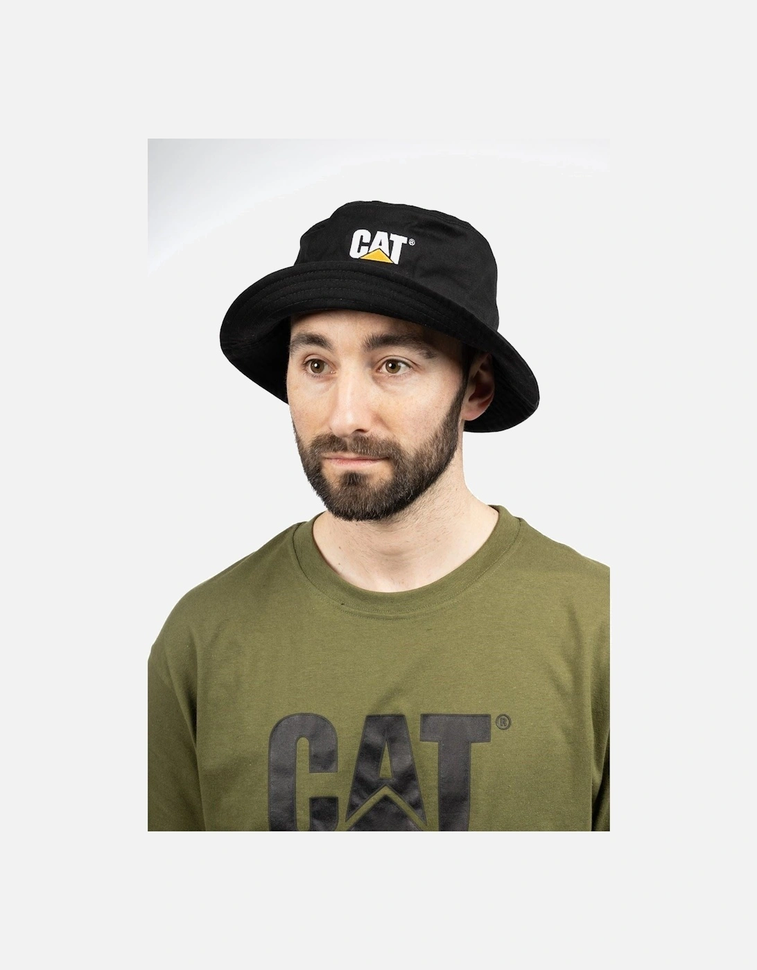Cotton Unisex Adults Black Bucket Hat, 6 of 5