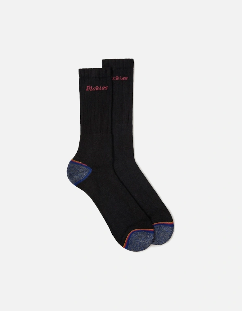 Strong Polyester Unisex Adults Black Work Socks