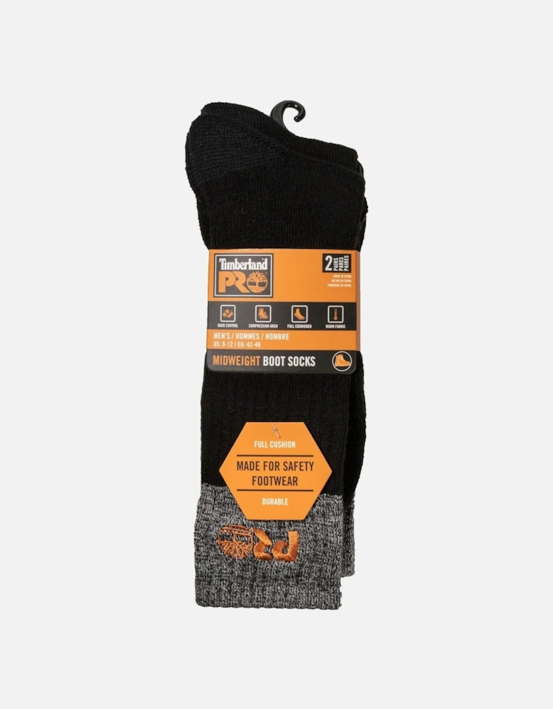 Pro Colour Block Men's Black Work Socks