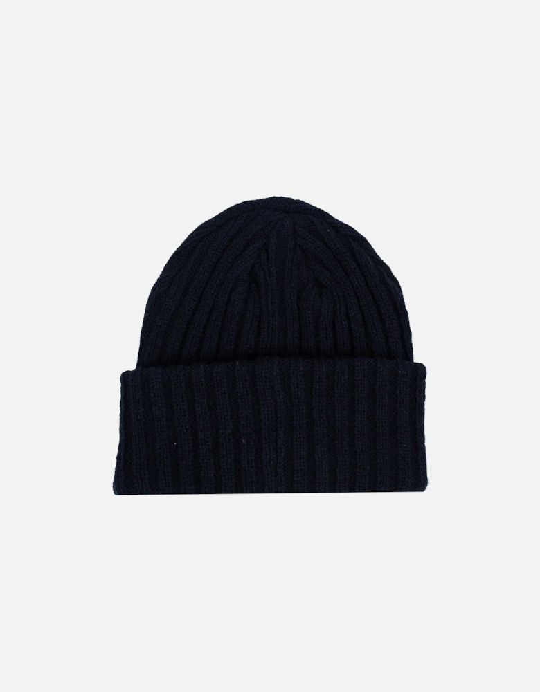 Rib Watch Unisex Adults Black Beanie Hat