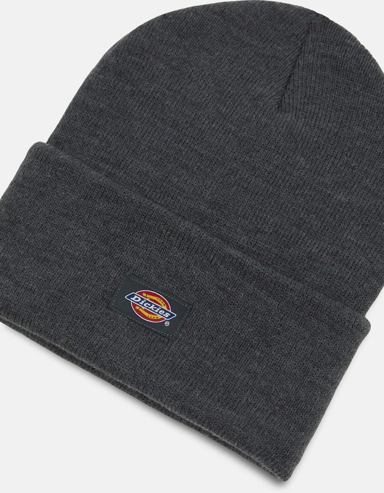 Acrylic Cuffed Unisex Adults Grey Beanie Hat
