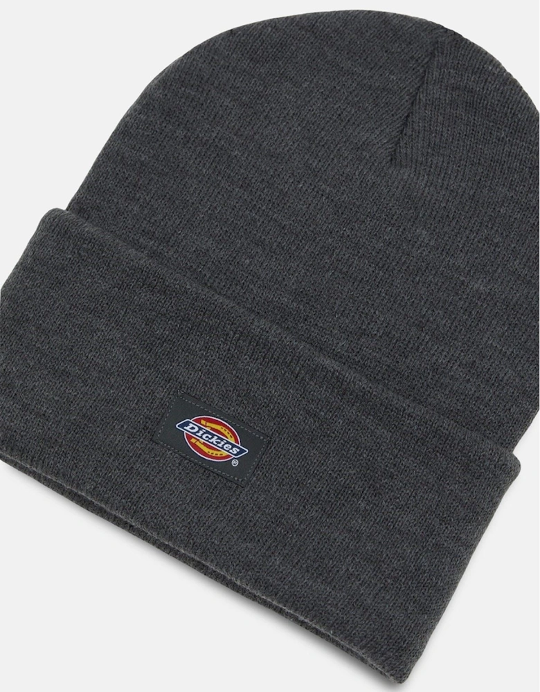 Acrylic Cuffed Unisex Adults Grey Beanie Hat