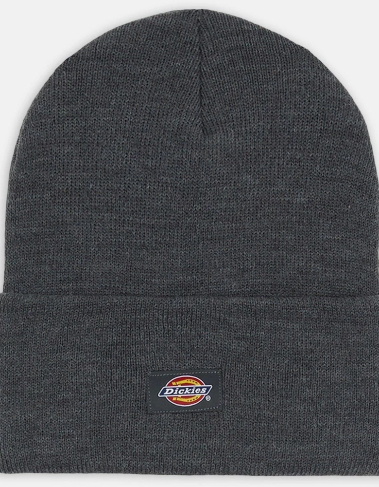 Acrylic Cuffed Unisex Adults Grey Beanie Hat