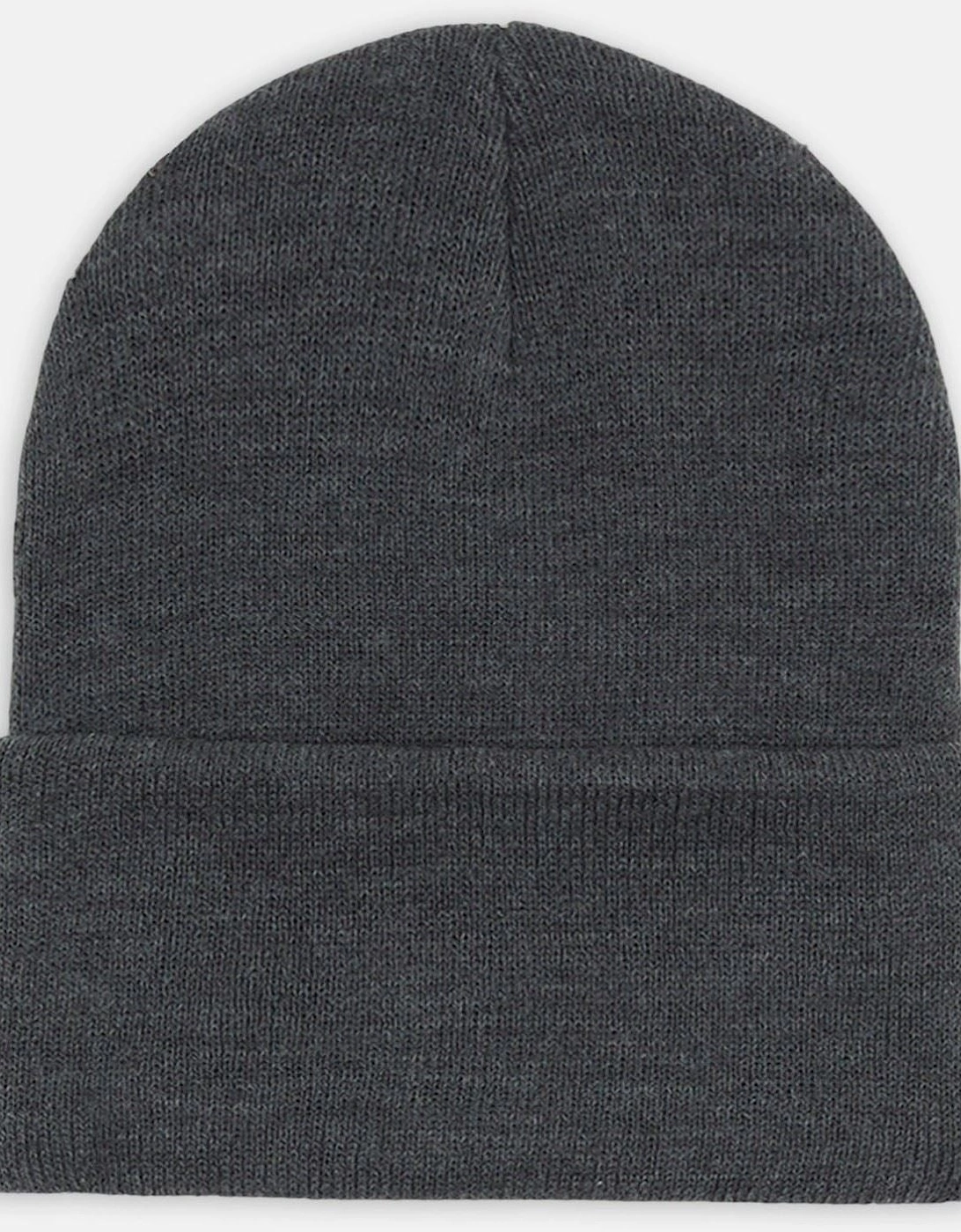 Acrylic Cuffed Unisex Adults Grey Beanie Hat