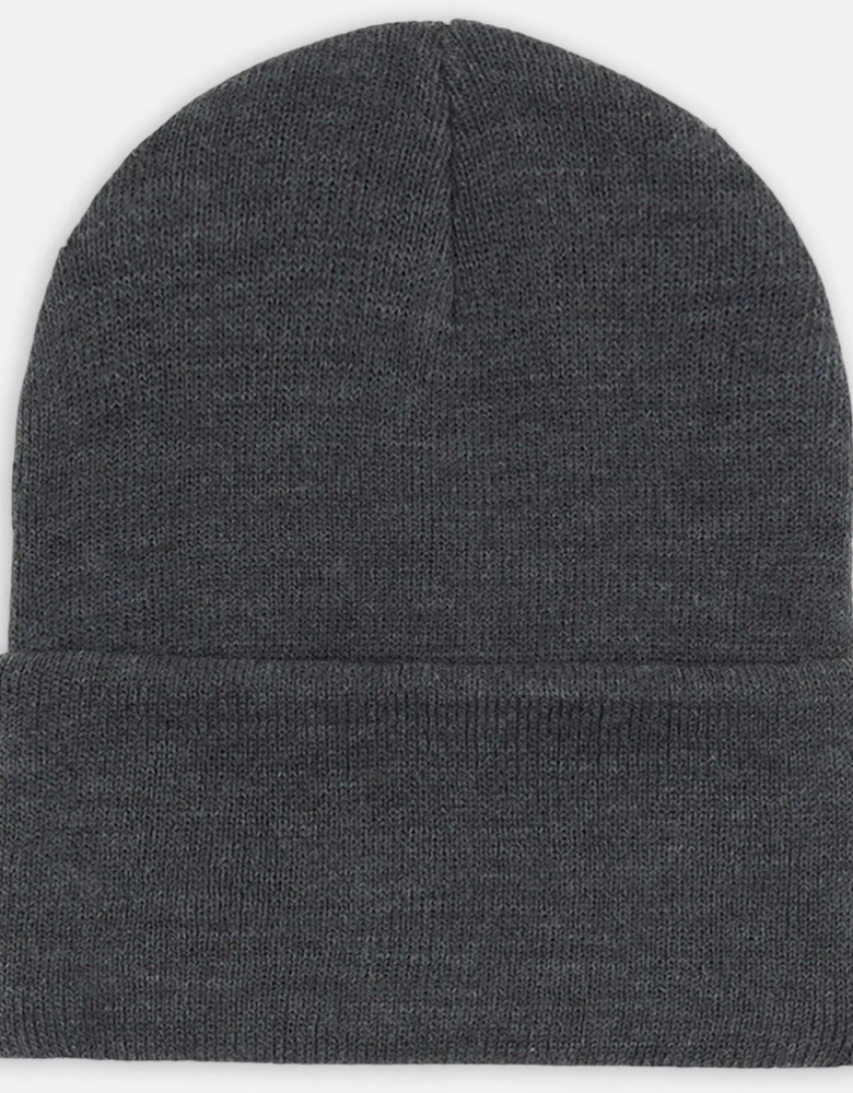 Acrylic Cuffed Unisex Adults Grey Beanie Hat