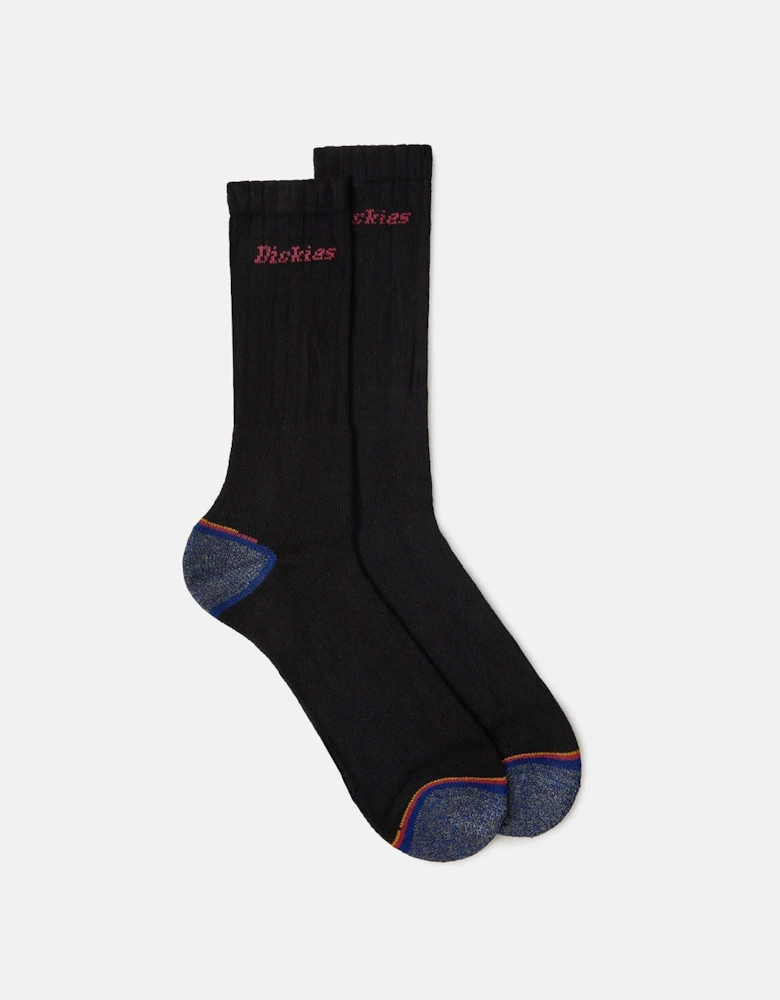 Strong Polyester Men's Black Work Socks