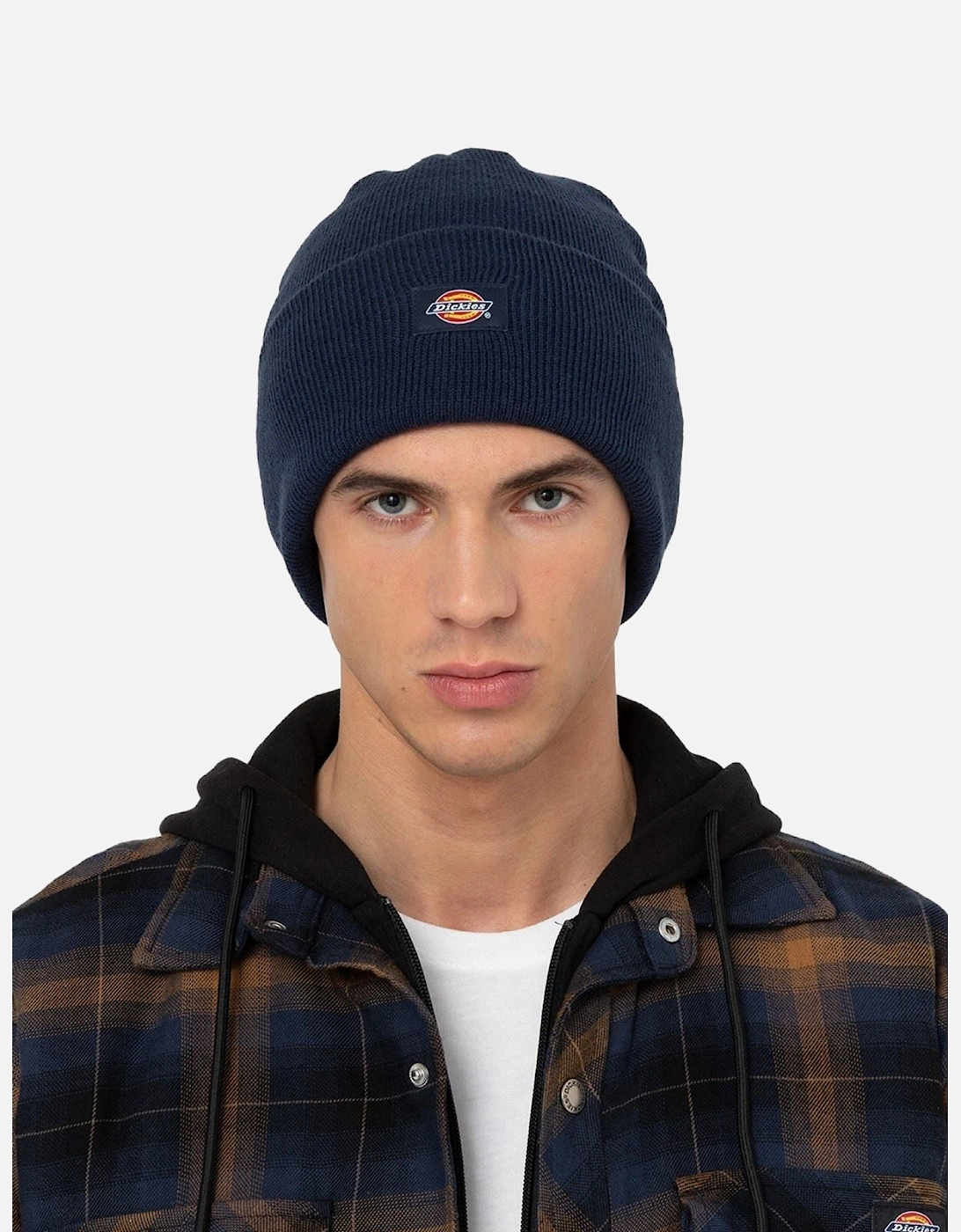 Acrylic Cuffed Unisex Adults Blue Beanie Hat, 4 of 3